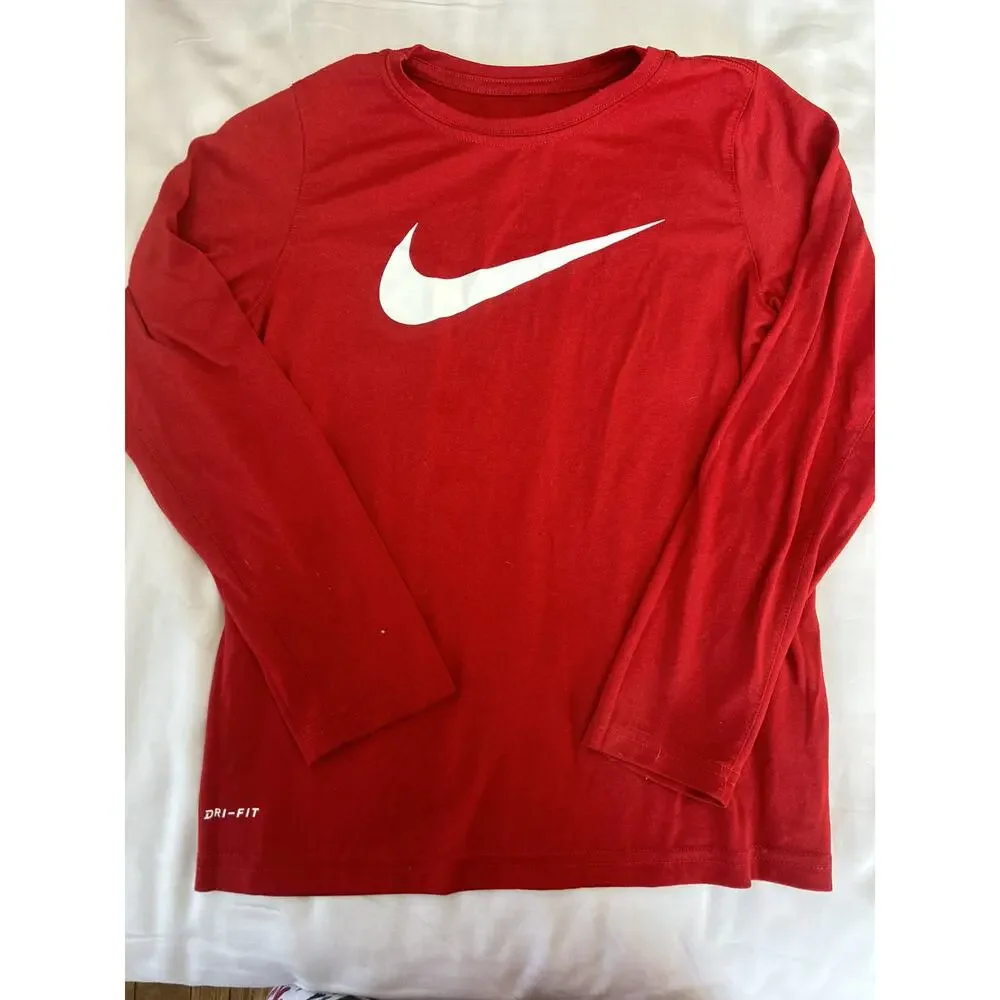 Nike Red Shirt with white logo size medium
